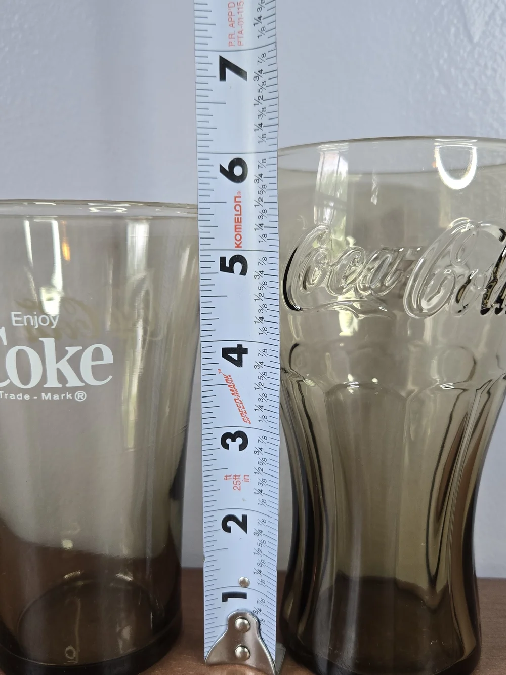Vintage Coca-Cola Libbey Smoked Amber Glasses, Tumblers Brown, Coke, Set Of 2